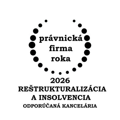 Právnická firma roka 2026 - Reštrukturalizácia a insolvencia